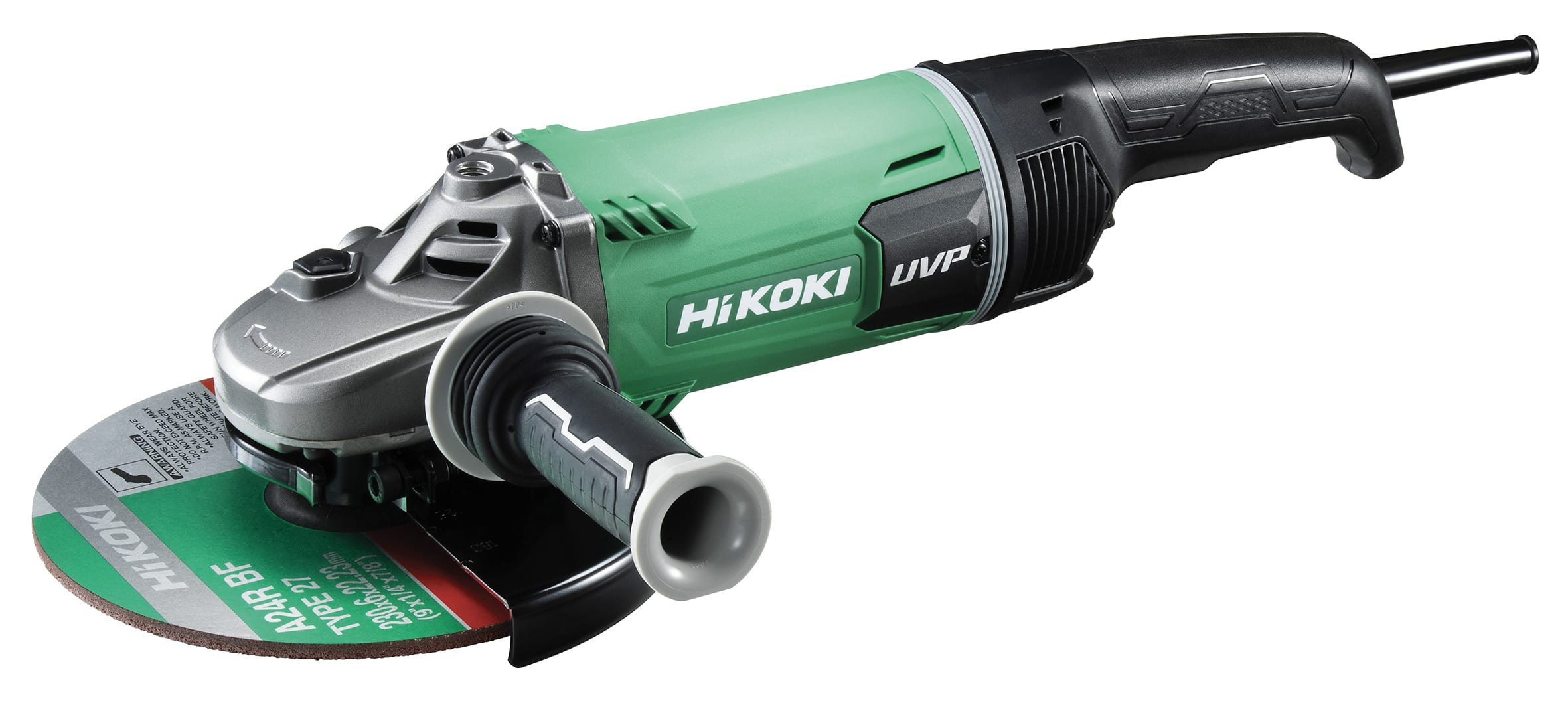 HIKOKI POWER TOOLS - Smerigliatrice Angolare 2.600W, 6.600 Giri/Min, Diametro 230Mm, 6,6Kg Uvp, Impugnatura Antivibrante - M14 - 230Mm - Scatola Di Cartone - Dimensioni Confezione Singola: 563X143X182 Mm (Lxwxh) - Peso Confezione Singola: 6,5 Kg
