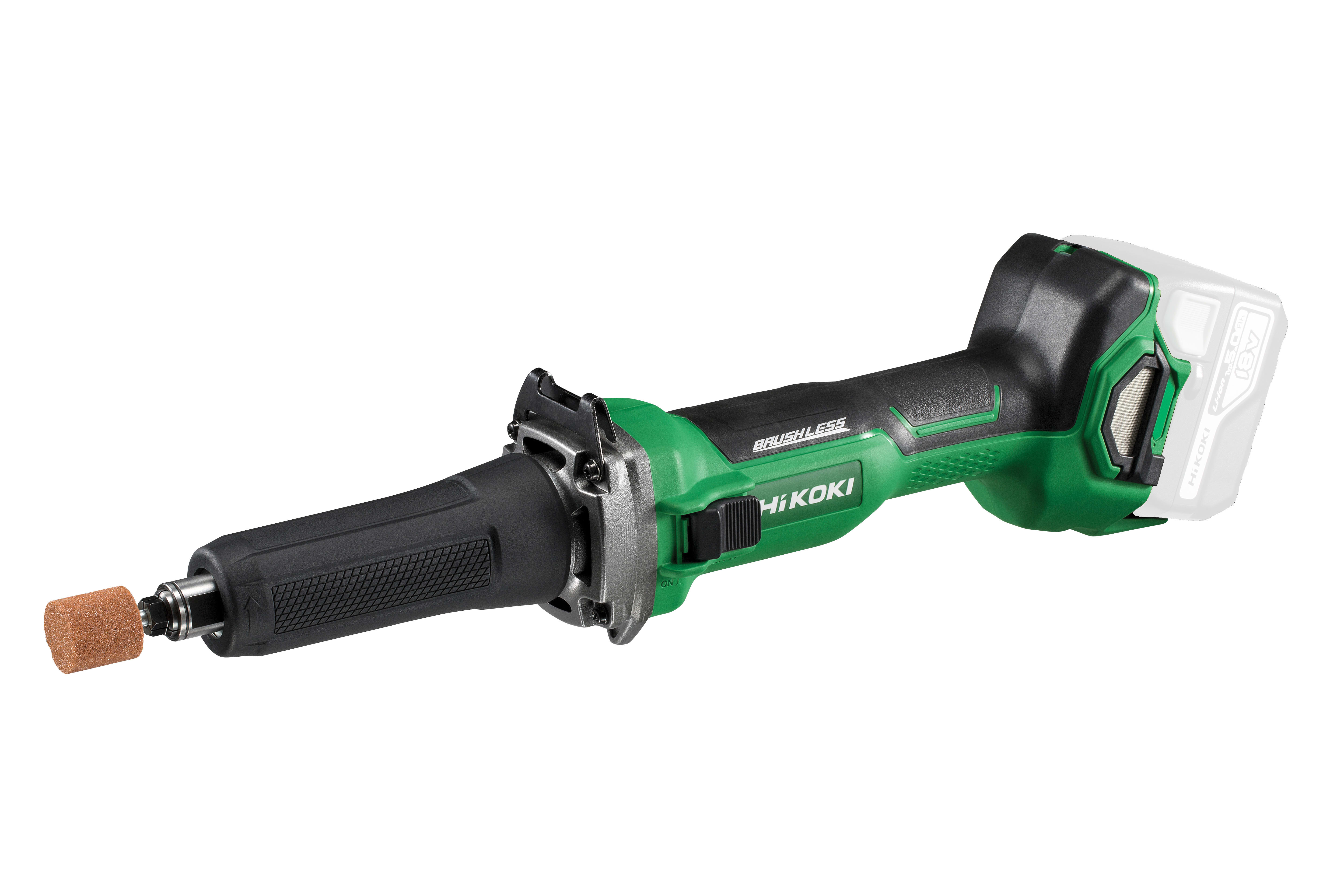 HIKOKI POWER TOOLS - Smerigliatrice dritta 18V, interruttore laterale, Velocit? Variabile, Brushless, solo corpo, Valigetta.