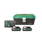 HIKOKI POWER TOOLS - Energy Pack 12V, 2Xbsl1240 (12V, 4.0Ah), Caricabatteria Uc12Slw0, Valigetta - Caricabatteria Uc12Sl - Valigetta - Dimensioni Confezione Singola: 390X190X210 Mm (Lxwxh) - Peso Confezione Singola: 3,5 Kg