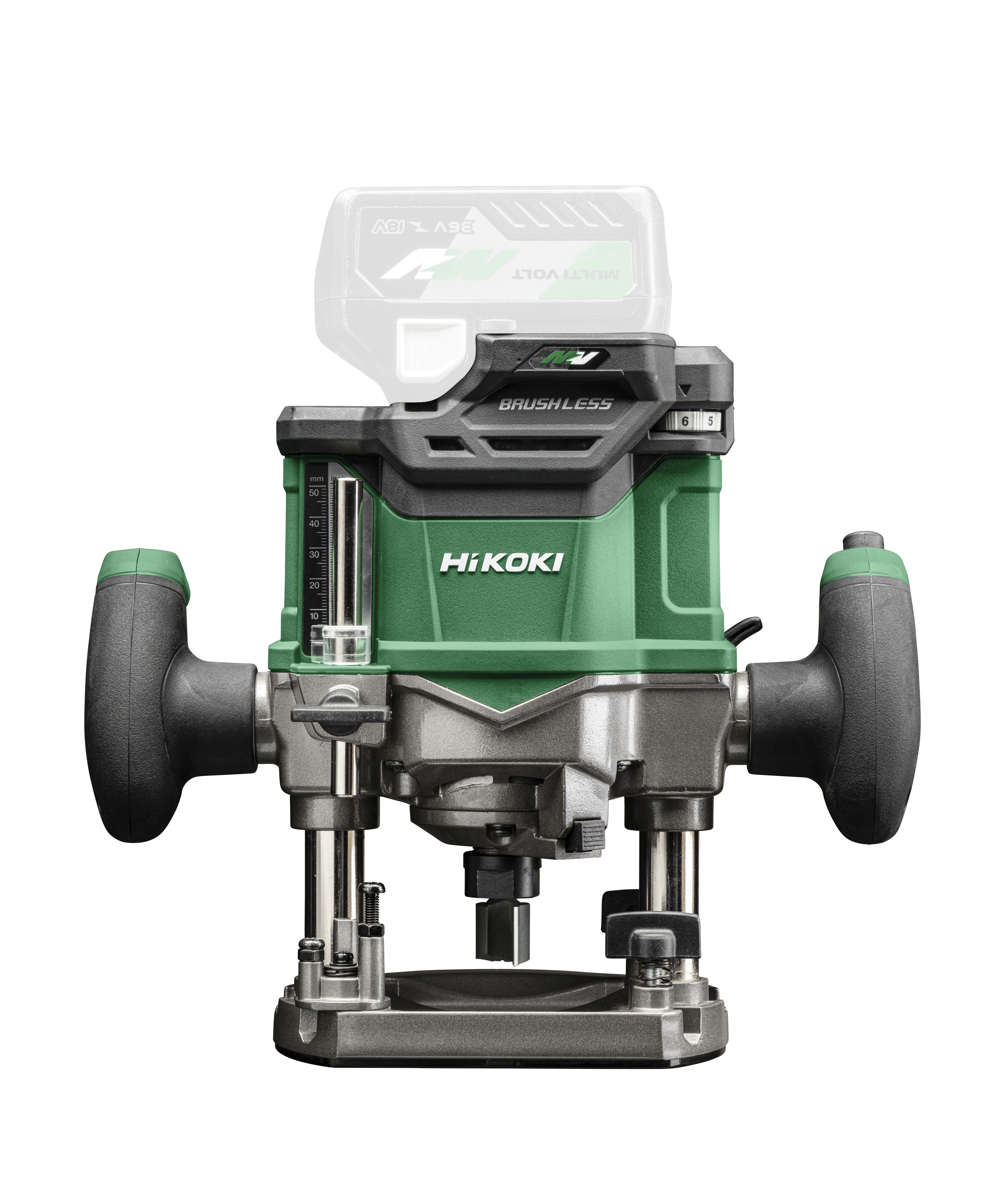 HIKOKI POWER TOOLS - Fresatrice 36V, gambo6-8-12mm, profondit? 50mm, solo corpo, Valigetta Stackable.