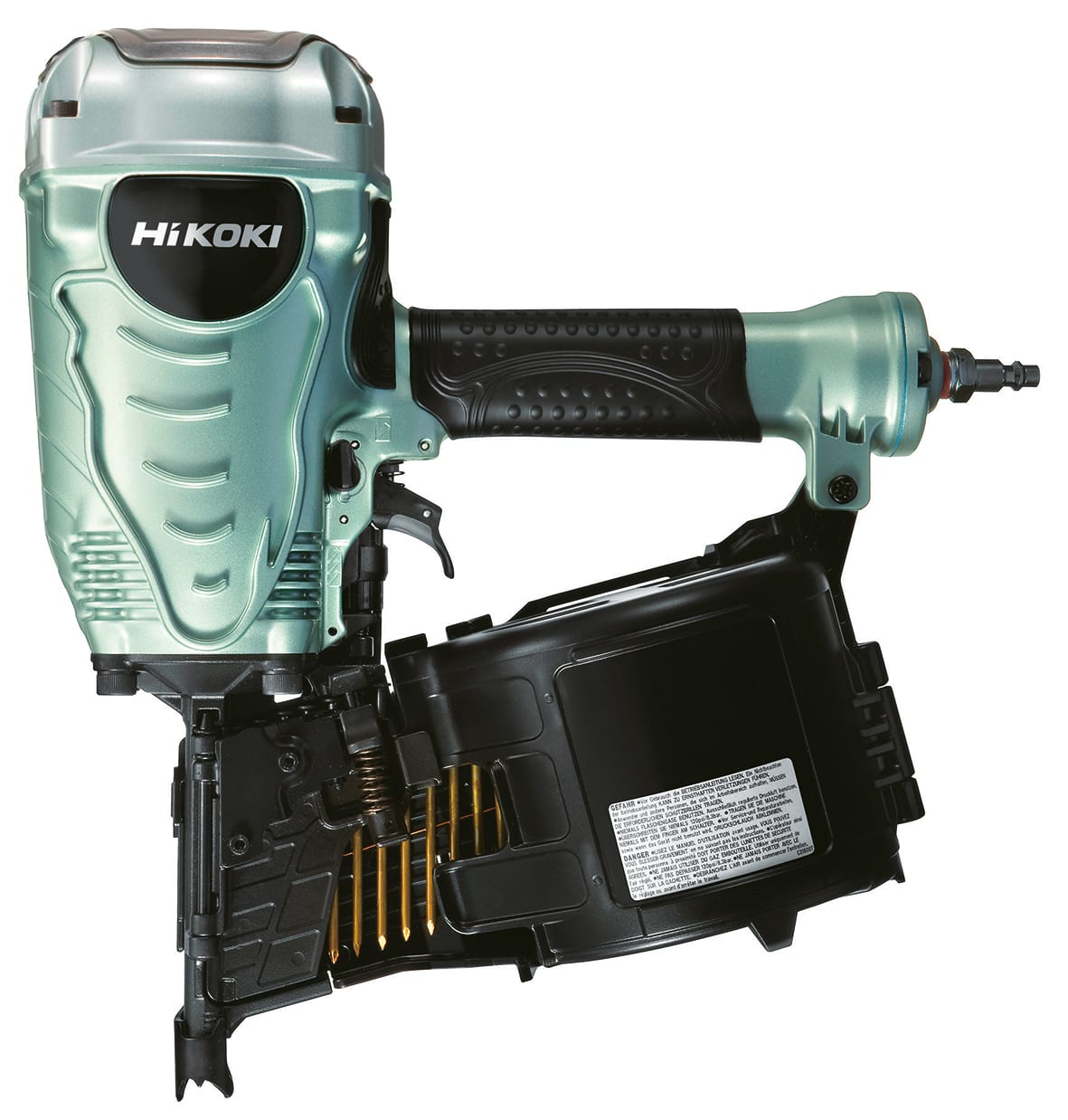 HIKOKI POWER TOOLS - Chiodatrice Pneumatica a Bobina chiodi elettrosaldato Diametro 2,5-3,3mm, Chiodi Lunghezza 45-90mm, sparo singolo / sequenziale.
