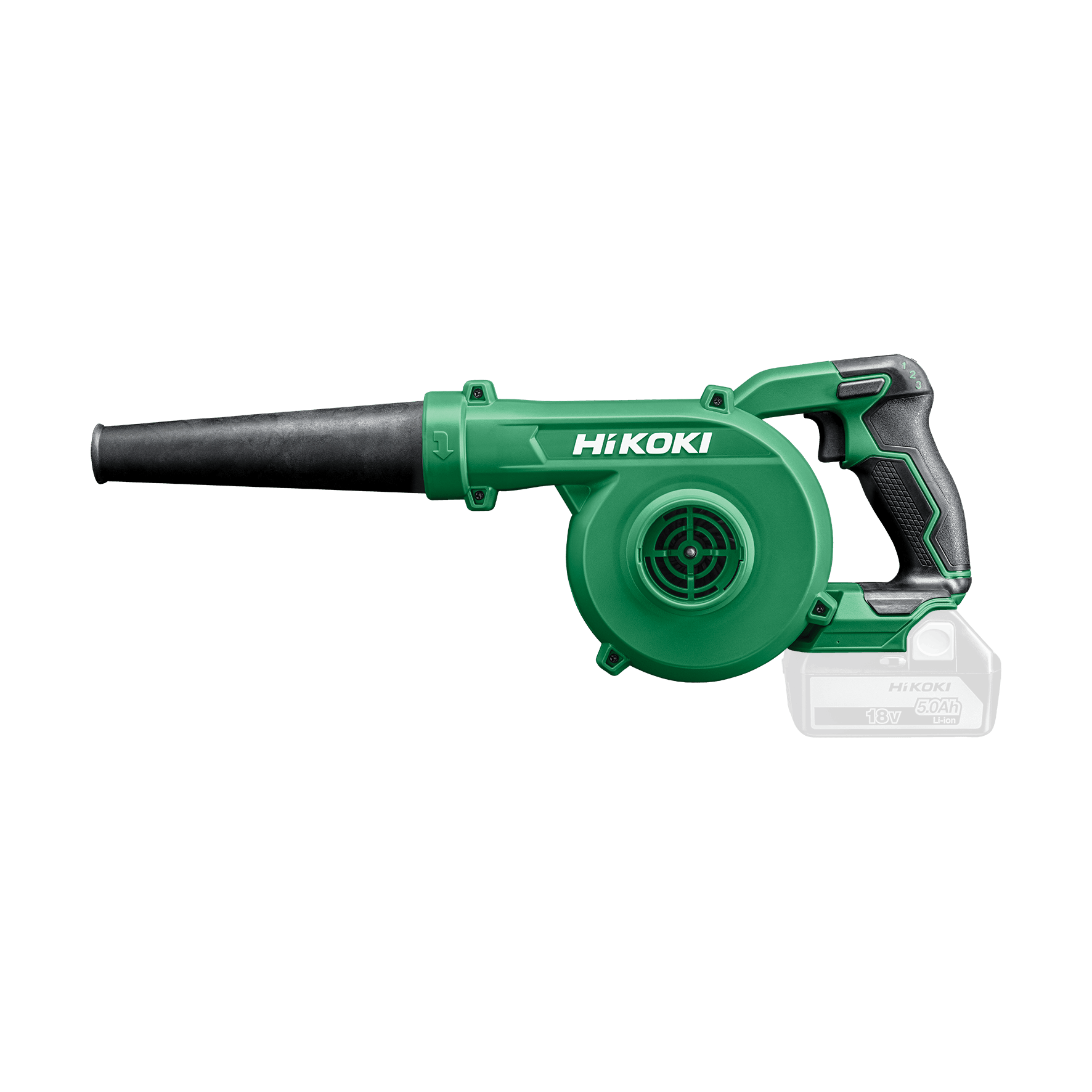 HIKOKI POWER TOOLS - Soffiatore/Aspiratore 18V, 3.5mc/min, Vel. 95m/sec., solo corpo. RB18DCW4Z