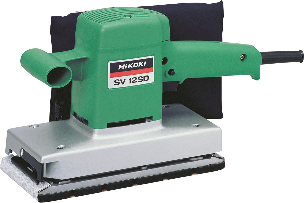 HIKOKI POWER TOOLS - Levigatrice Orbitale 300W, Platorello con pinze 114 x 228mm, 10.000 giri/min, orbita 2,4mm, Sacchetto aspirazione.