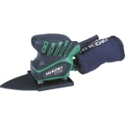 HIKOKI POWER TOOLS - Levigatrice Orbitale 200W, Platorello DeltaVelcro 110 x 100mm, 14.000 giri/min, orbita 1,5mm, Sacchetto aspirazione.