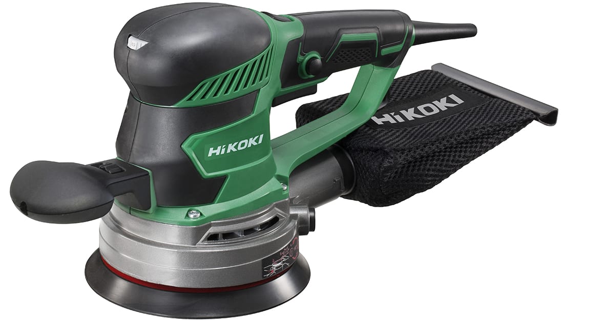 HIKOKI POWER TOOLS - Levigatrice Rotorbitale 350W, PlatorelloVelcro Diametro 150mm, Turbobust, Regolazione 2 orbite (2,8-6,2), Sacchetto aspirazione.