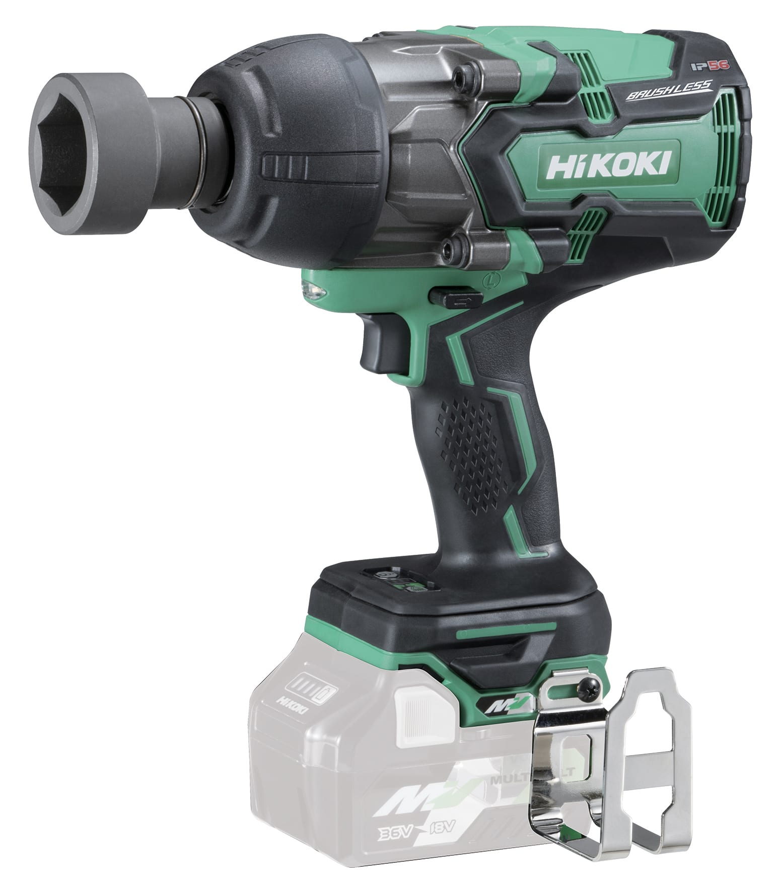 HIKOKI POWER TOOLS - Avvitatore a Impulsi 36V, 1.100Nm, Brushless, attacco quadro 3/4", 4 Mode, IP56, solo corpo, Valigetta Stackable.