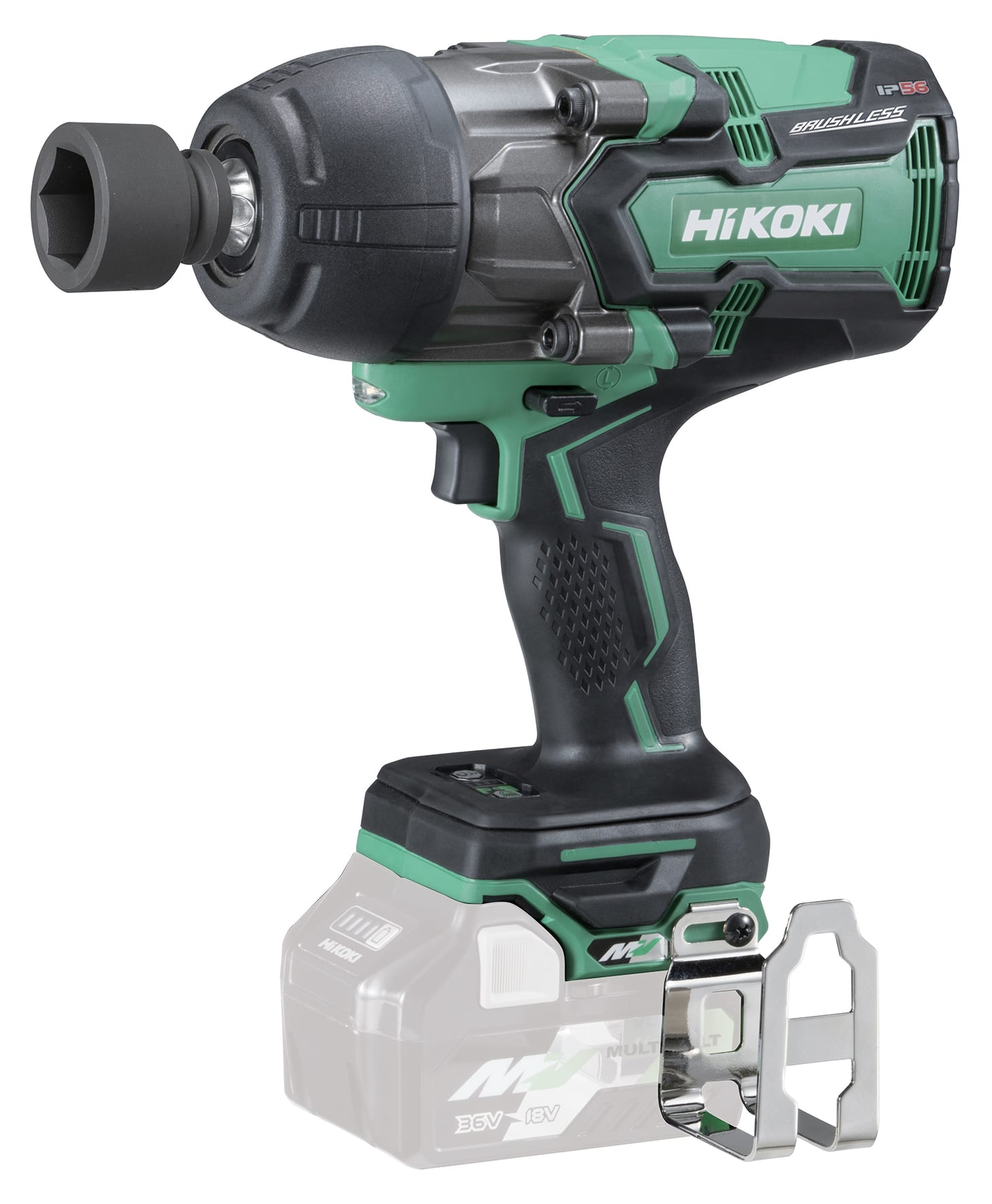 HIKOKI POWER TOOLS - Avvitatore a Impulsi 36V, 1.050Nm, Brushless, attacco quadro 1/2", 4 Mode, IP56, solo corpo, Valigetta Stackable.