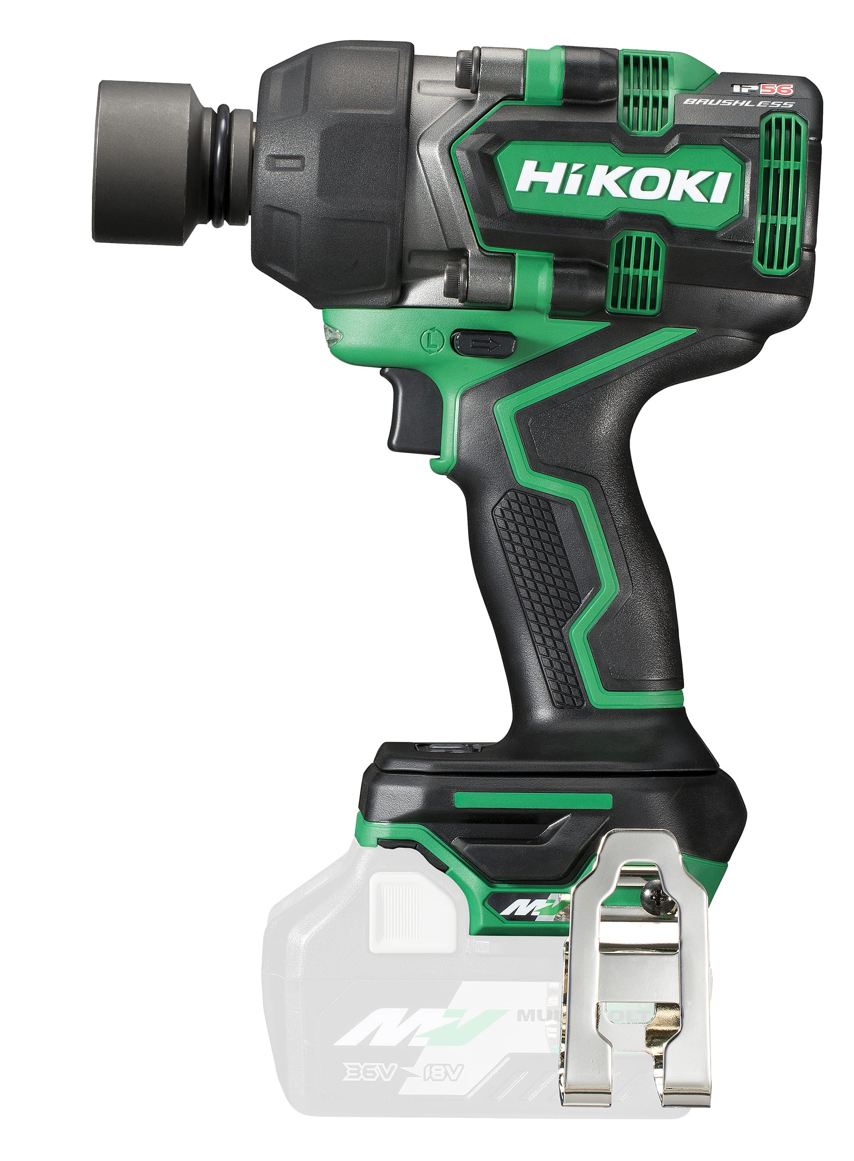 HIKOKI POWER TOOLS - Avvitatore a Impulsi 36V, 770Nm, Brushless, attacco quadro 1/2", 4 Mode, IP56, solo corpo, Valigetta Stackable.