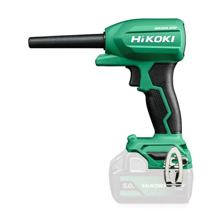 HIKOKI POWER TOOLS - Soffiatore A Pistola 18V, 0.7Mc/Min, Vel. 122M/Sec., Solo Corpo - 0.7Mc/Min - 122M/Sec - Brushless - Scatola Di Cartone - Dimensioni Confezione Singola: 216X176X85 Mm (Lxwxh)