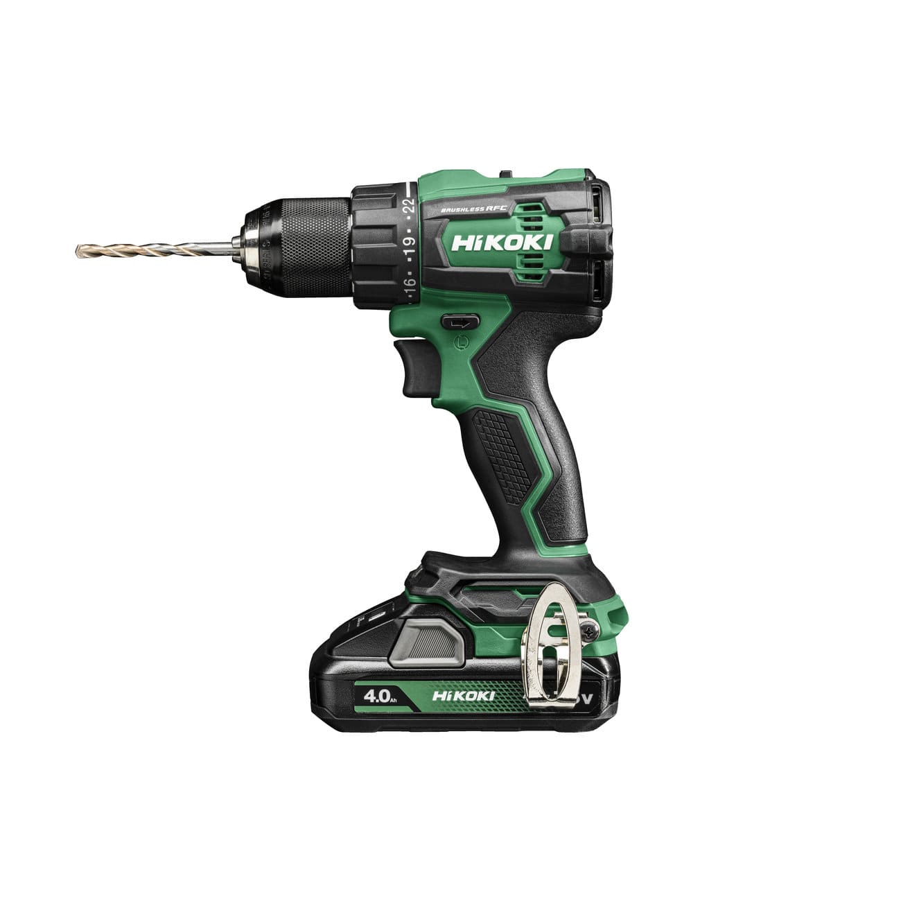 HIKOKI POWER TOOLS - Trapano avvitatore c/percussione 18V, 70Nm, Brushless, 2 x 4.0Ah, Caricabatterie UC18YFSL, Valigetta Stackable.