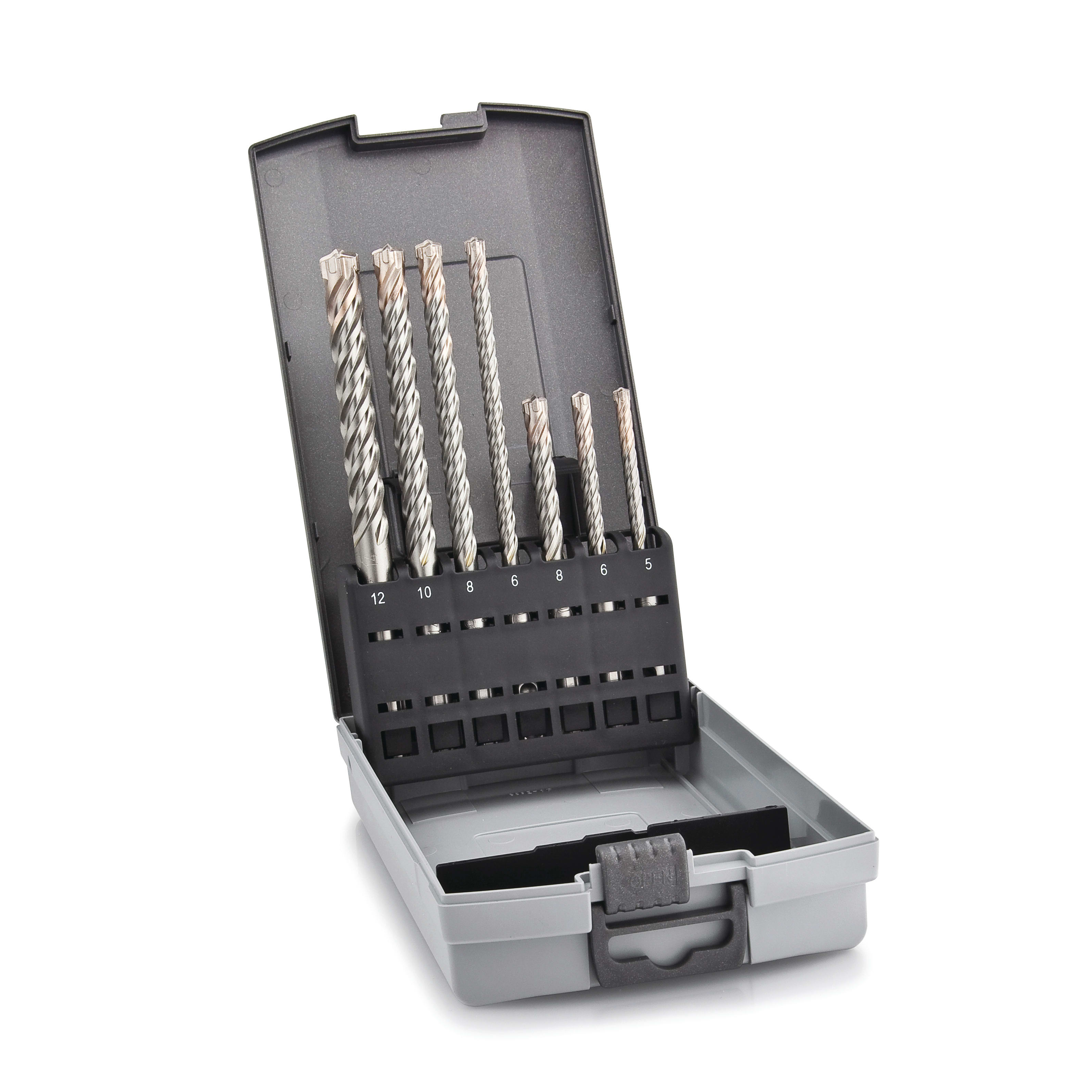 HIKOKI POWER TOOLS - Kit n.7 punte SDS-plus 4 Taglienti da d.5,0x115 a d.12,0x165 mm 783391