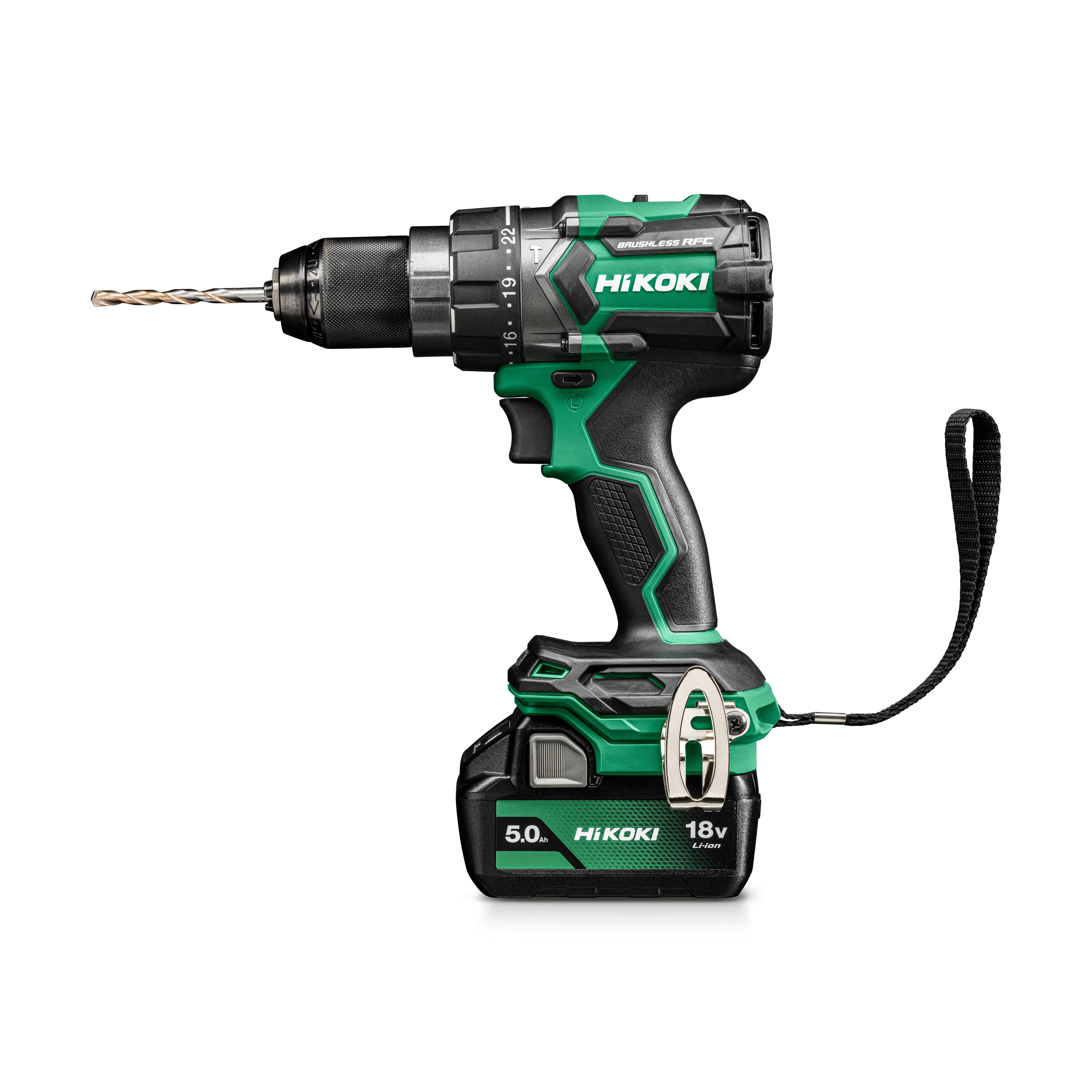 HIKOKI POWER TOOLS - Trapano avvitatore c/percussione 18V, 140Nm, Brushless, RFC c/giroscopio, 2 x 5.0Ah, Valigetta Stackable. DV18DCWPZ
