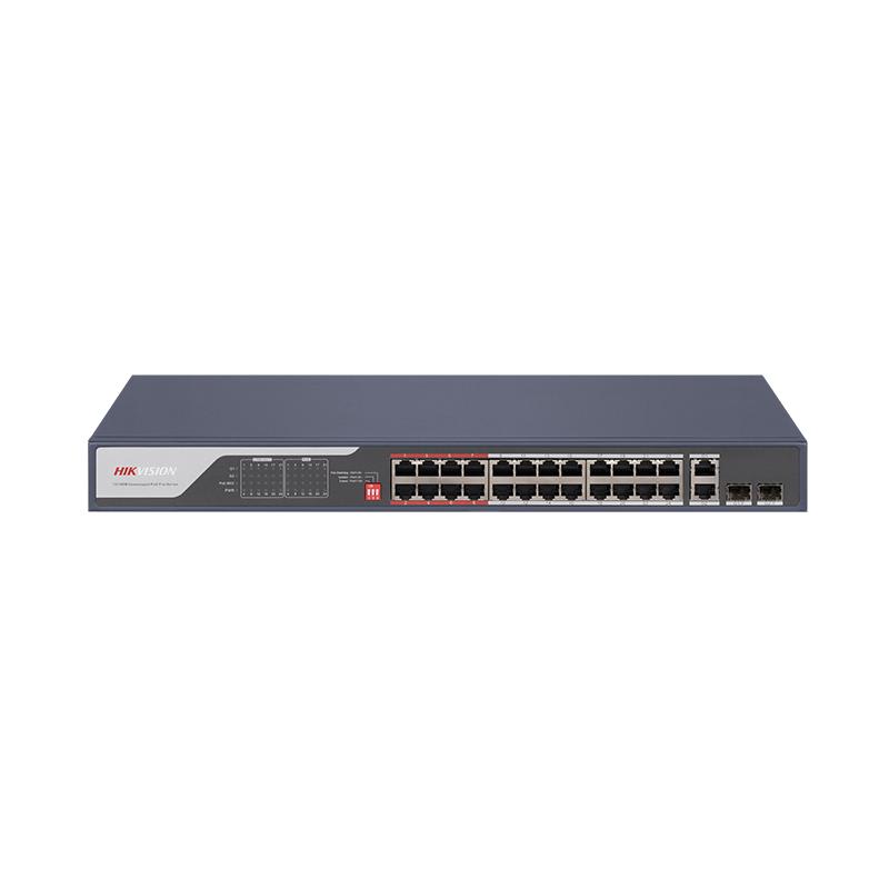 HIKVISION - DS-3E0326P-E 10/100 POE METALLICO+UPLINK