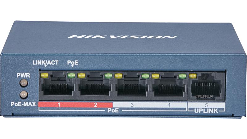 HIKVISION - DS-3E0105P-E/M SWITCH UNMAN 4 POE ECO