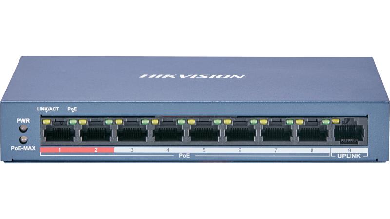 HIKVISION - DS-3E0109P-E/M SWITCH UNMAN 8 POE ECO