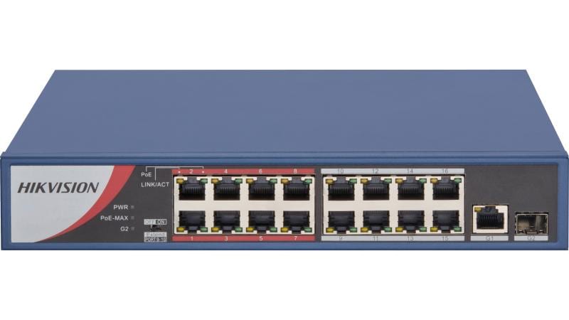 HIKVISION - DS-3E0318P-E/M SWITCH UNMAN 16 POE ECO