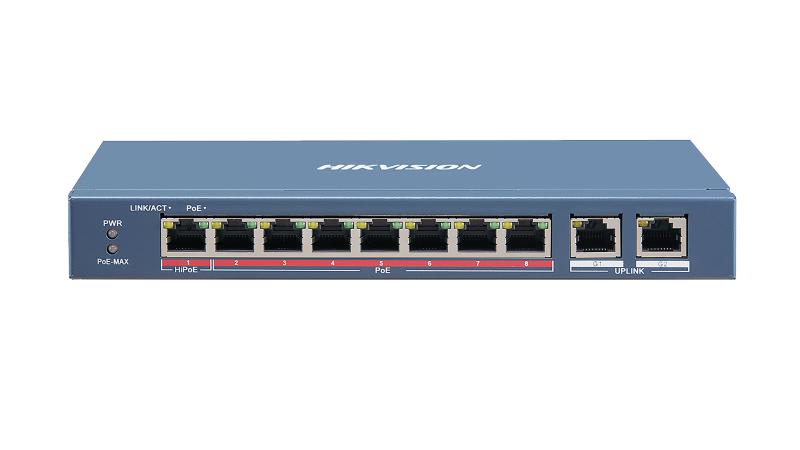HIKVISION - DS-3E0310HP-E SWITCH UNMAN 8 POE