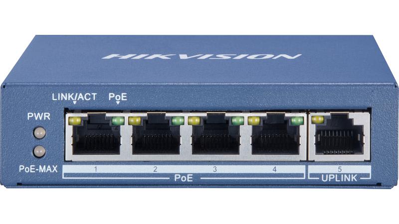 HIKVISION - DS-3E0505P-E SWITCH GIGABIT UNMAN 4POE