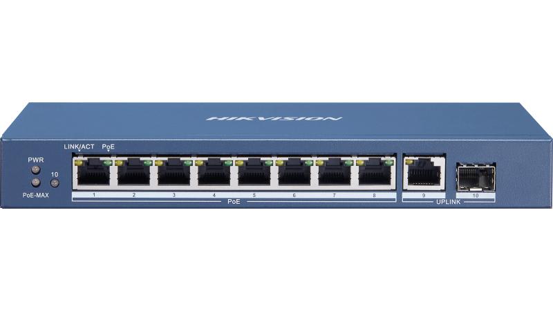 HIKVISION - DS-3E0510P-E/M SWITCH GIGAB UNMAN 8POE E