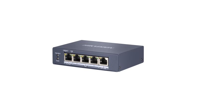HIKVISION - DS-3E0505HP-E SWITCH GIGABIT UNMAN 4 POE