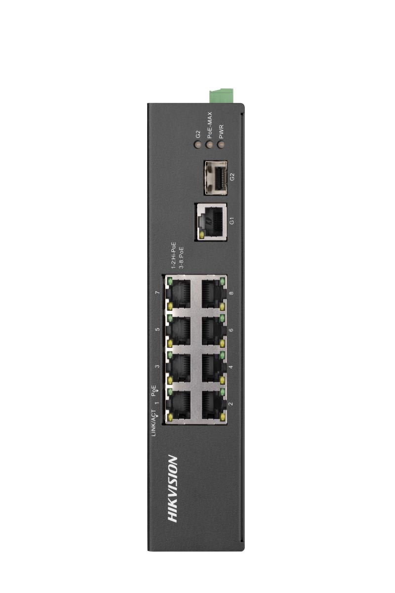 HIKVISION - DS-3T0310HP-E/HS SWITCH DIN GIGABIT 8 PO
