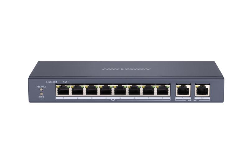 HIKVISION - DS-3E0310P-E/M SWITCH UNMAN 8 POE ECO