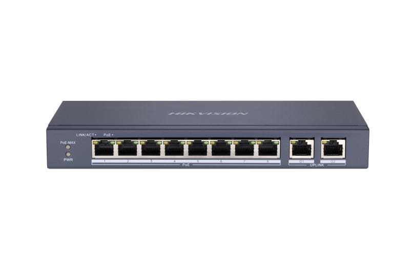 HIKVISION - DS-3E0310P-E/M SWITCH UNMAN 8 POE ECO