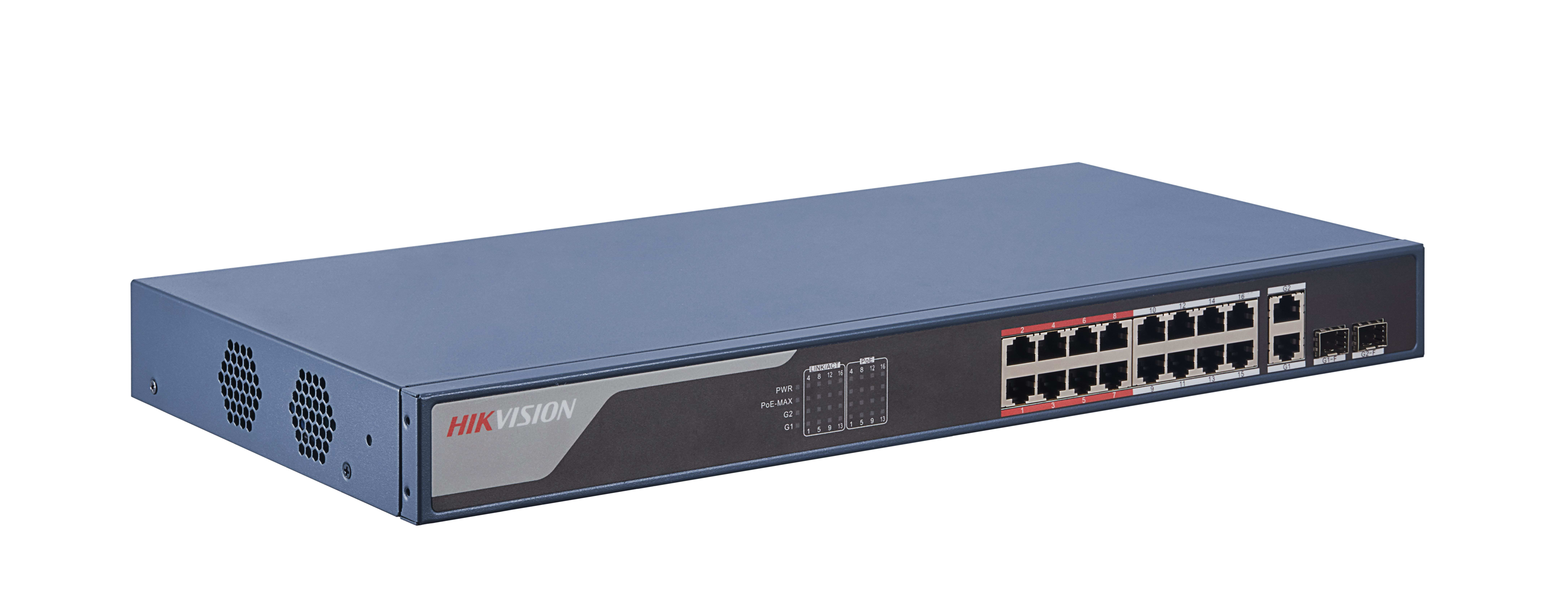 HIKVISION - DS-3E1318P-EI SWITCH SMART MANA 16 POE