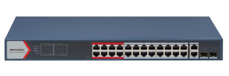 HIKVISION - DS-3E1326P-EI SMART MAN POE10/100+UPLINK