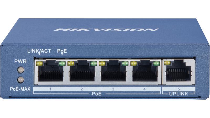 HIKVISION - DS-3E0505P-E/M SWITCH UNMAN GIGABIT POE