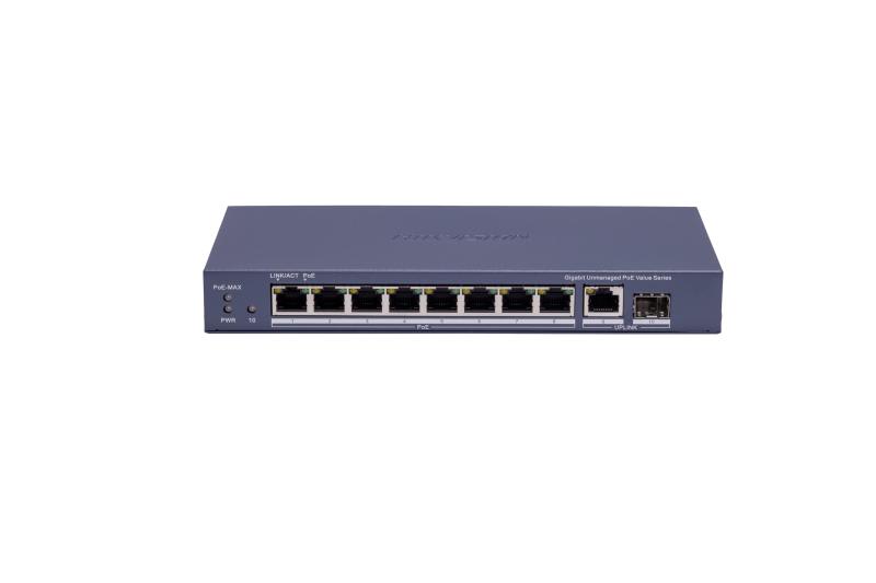 HIKVISION - DS-3E0510P-E/M SWITCH UNMAN GIGABIT POE