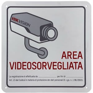 HIKVISION - CARTELLO VIDEOSORVEGLIANZA
