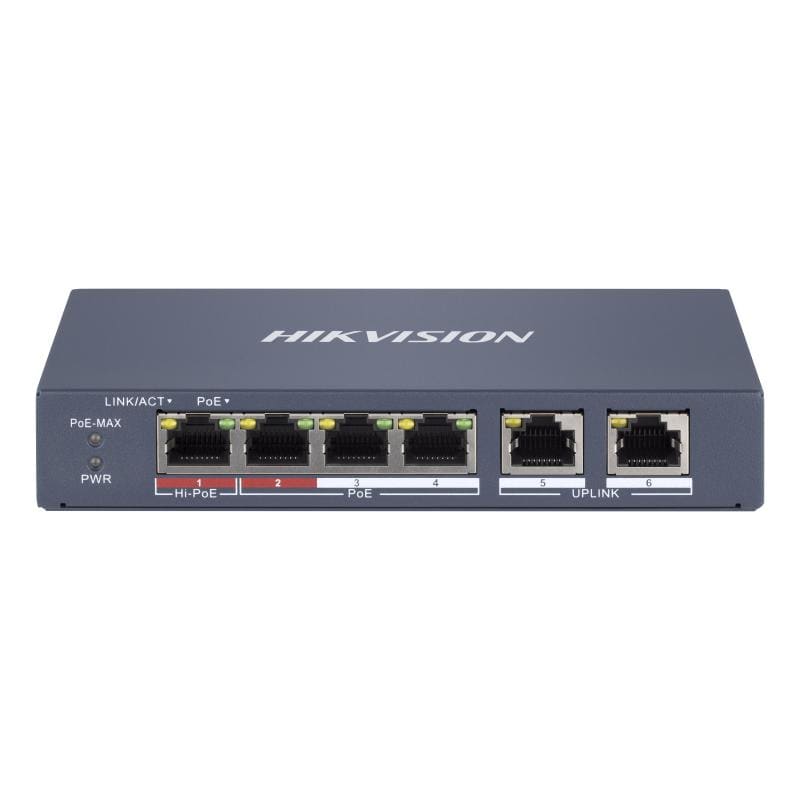 HIKVISION - DS-3E1106HP-EI SWITCH SMART MAN 4 POE +2
