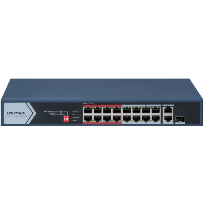 HIKVISION - DS-3E0318P-E/M SWITCH 10/100 POE METALLI
