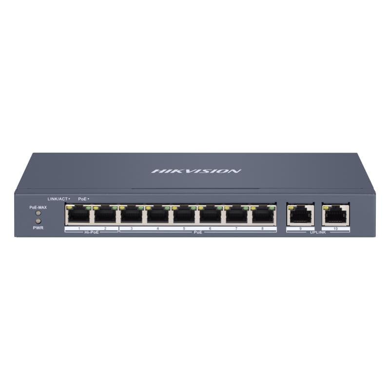 HIKVISION - DS-3E1310HP-EI SWITCH SMART HI-POE 10/10
