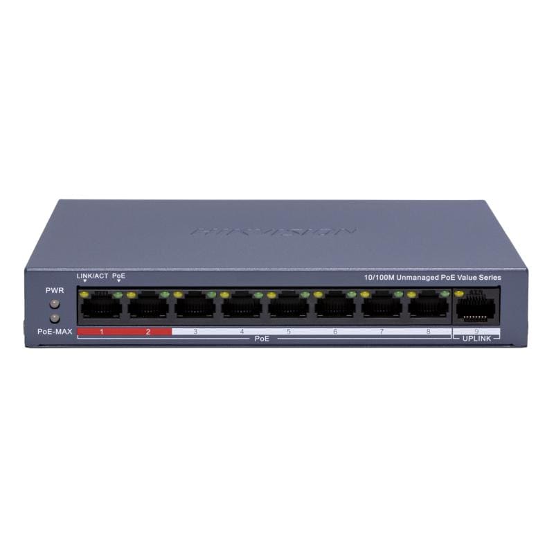 HIKVISION - DS-3E0109P-E/M SWITCH UNMANAGED 10/100 P