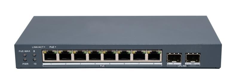 HIKVISION - DS-3E1510P-EI/M-8P2F SWITCH POE GIGABIT