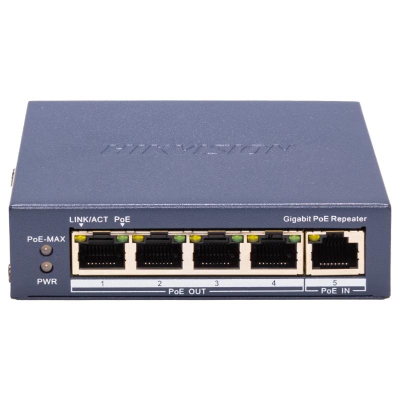 HIKVISION - DS-3E0505P-E/R SWITCH GIGABIT POE REPEAT