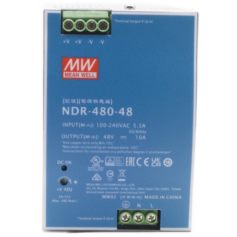 HIKVISION - NDR-480-48 ALIMENTATORE INDUSTRIAL DIN48