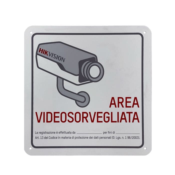 HIKVISION - CARTELLO VIDEOSORVEGLIANZA
