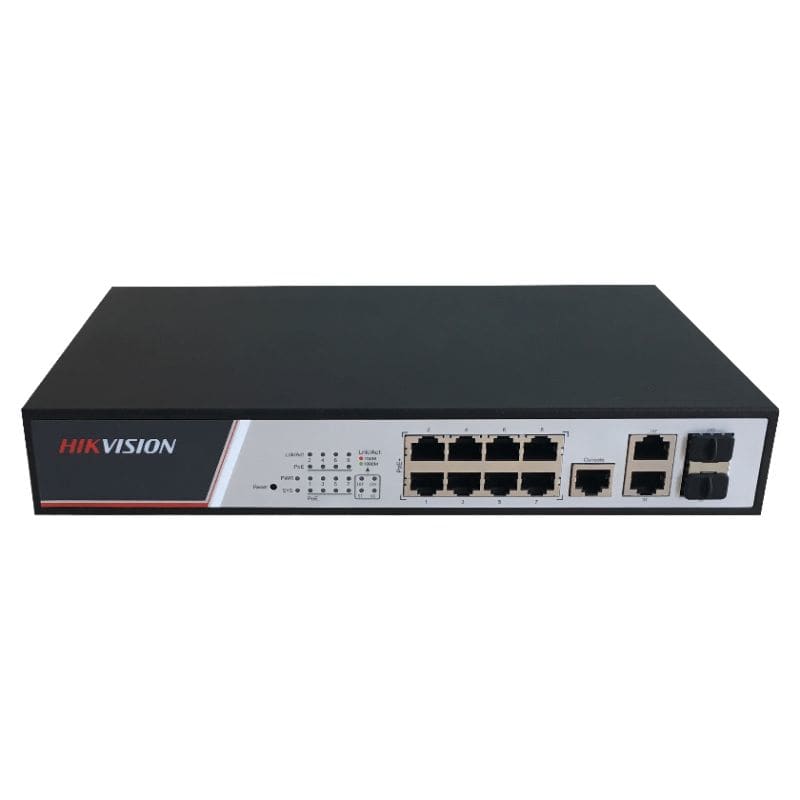 HIKVISION - DS-3E2310P SWITCH 10/100 FULL MAN 8 POE