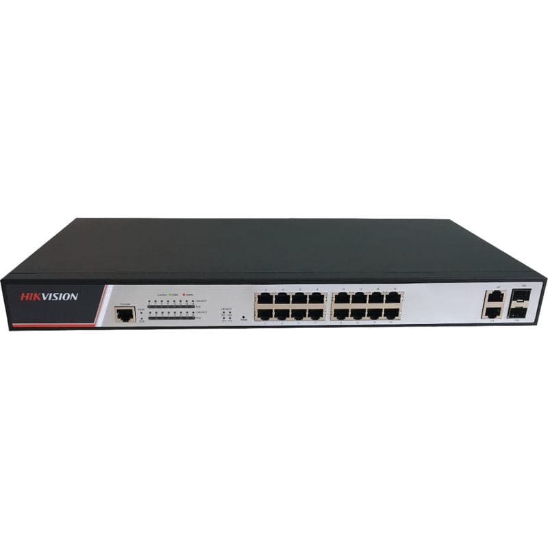 HIKVISION - DS-3E2318P SWITCH 10/100 FULL MAN 16 POE