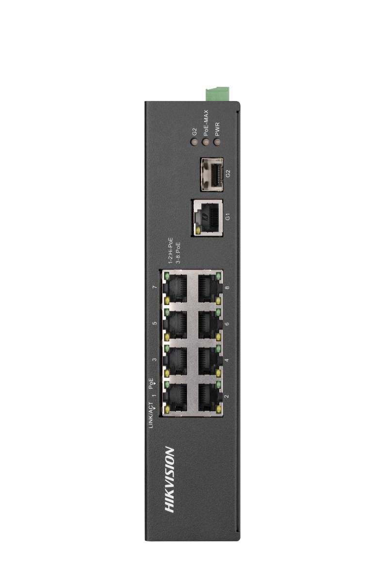 HIKVISION - DS-3T0310HP-E/HS SWITCH DIN GIGABIT 8 PO