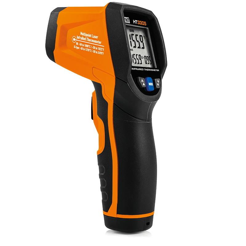 HT INSTRUMENTS - Termometro a infrarossi con misura temperatura anche sonda tipo K HT3305. HA003305