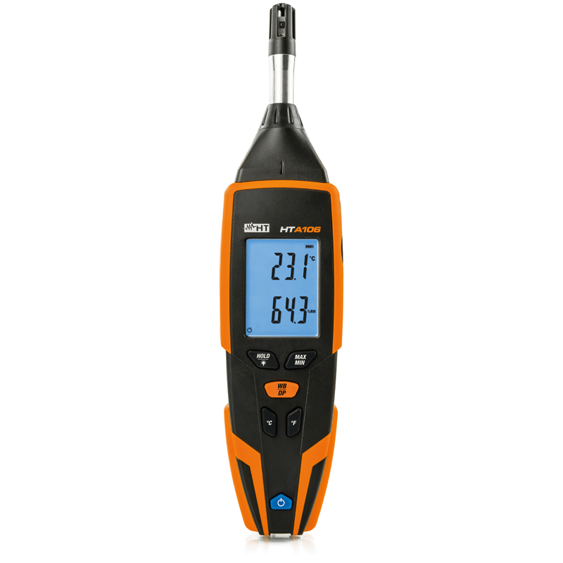 HT INSTRUMENTS - Termoigrometro per misura della temperatura e umidità dell'aria digitale portatile HTA106.