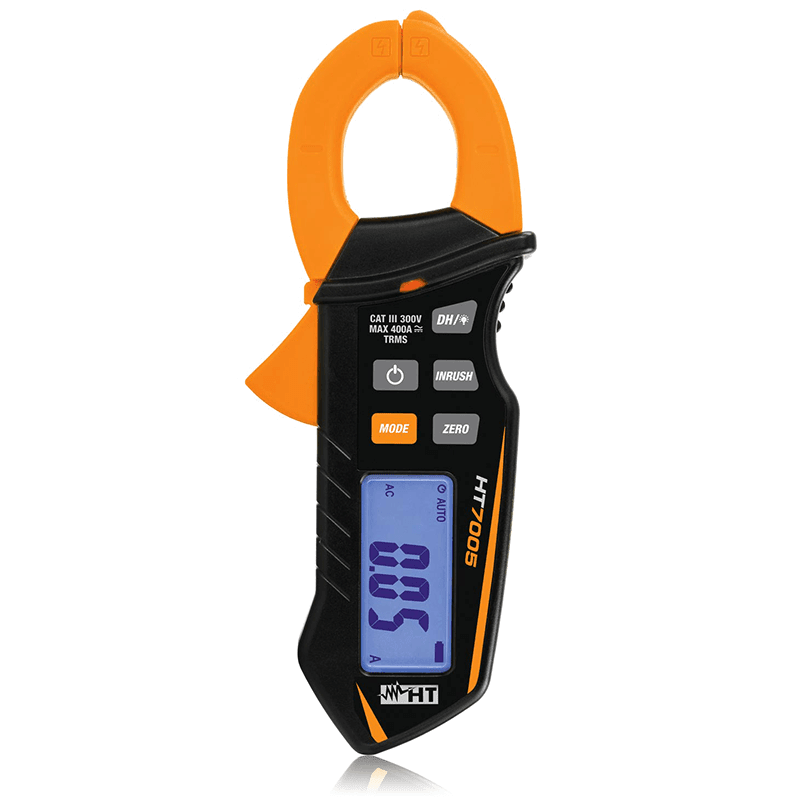 HT INSTRUMENTS - Pinza amperometrica tascabile per corrente AC/DC fino a 400A con misura delle correnti di spunto (inrush) HT7005 Miniclamp AC/DC 300A.
