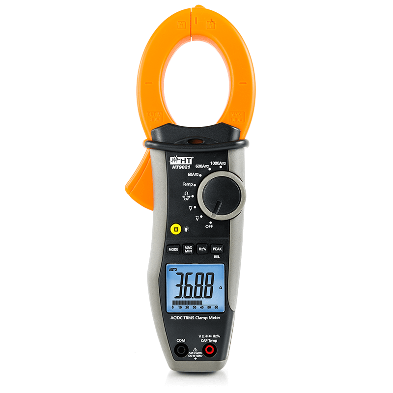 HT INSTRUMENTS - Pinza amperometrica AC/DC TRMS CAT IV con misura di temperatura HT9021 6000 PUNTI 1000A