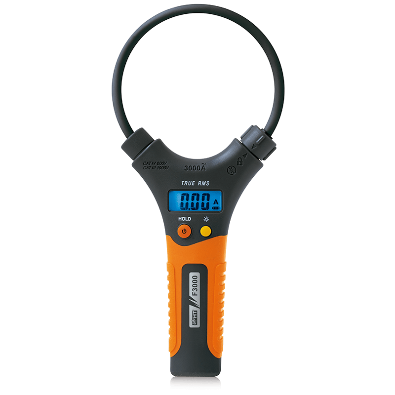 HT INSTRUMENTS - Pinza amperometrica con toroide flessibile AC 3000A e display Rogows F3000.