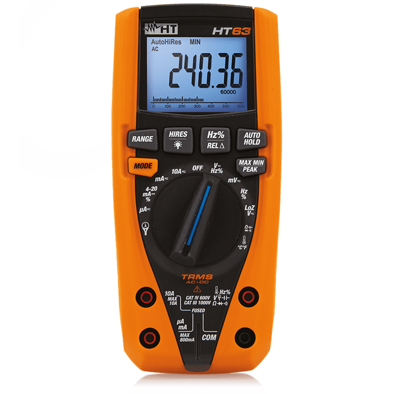 HT INSTRUMENTS - Multimetro digitale professionale TRMS con 6000/60000 punti di misura CATIV. HR000001