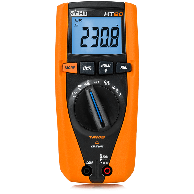 HT INSTRUMENTS - Multimetro digitale TRMS con misura di temperatura e sonda K HT60 4000PT CATIV.